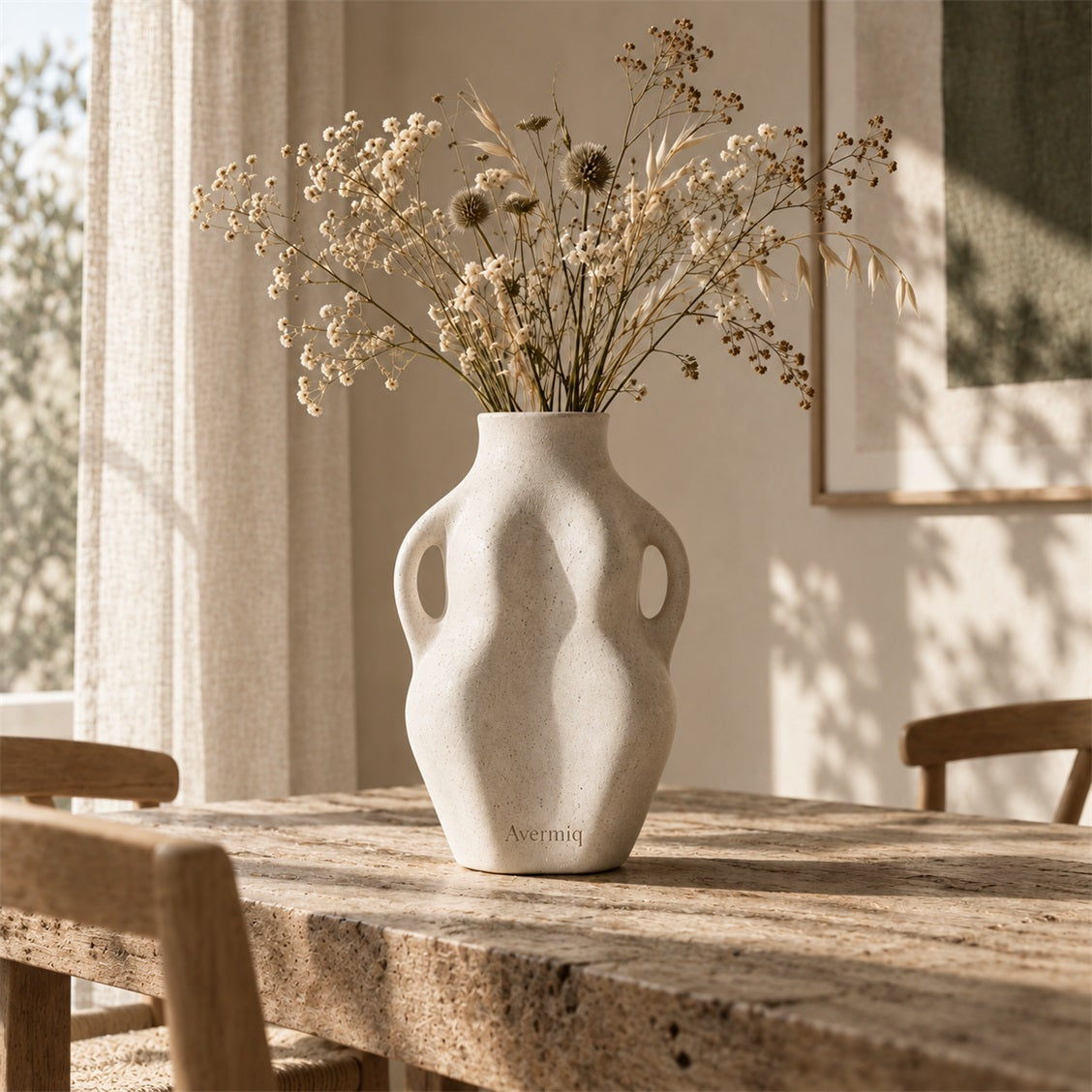 Avermiq Solenne Double-Handle Sculptural Vase