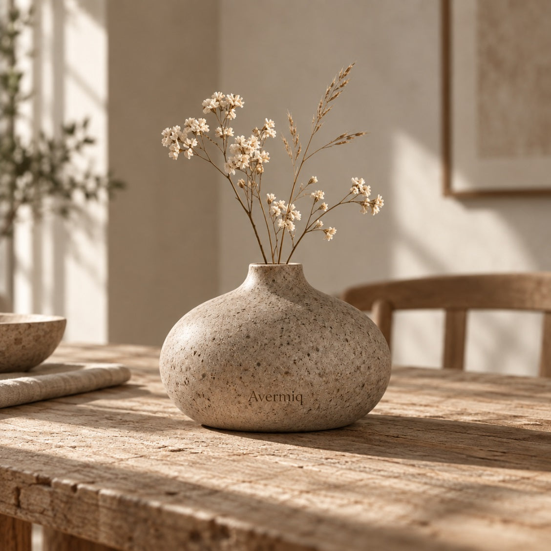 Avermiq Terra Low Round Textured Vase