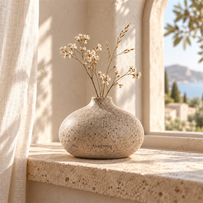 Avermiq Terra Low Round Textured Vase