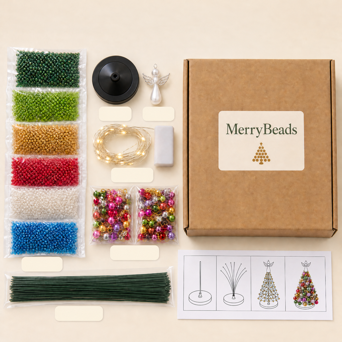 MerryBeads™ комплект за коледно дръвче от мъниста